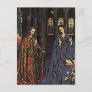 The Annunciation by Jan van Eyck Postcard