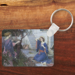The Annunciation by John William Waterhouse Key Ring