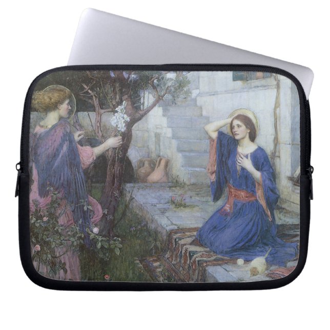 The Annunciation by John William Waterhouse Laptop Sleeve (Front)