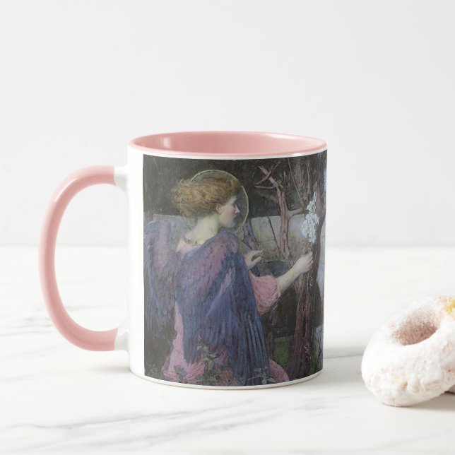 The Annunciation by John William Waterhouse Mug (With Donut)