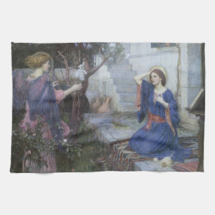 The Annunciation by John William Waterhouse Tea Towel