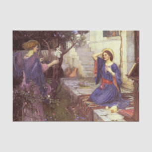 The Annunciation by John William Waterhouse Tissue Paper
