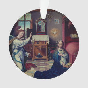 The Annunciation by Joos van Cleve:  Christmas Ornament
