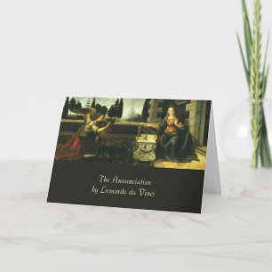 The Annunciation by Leonardo da Vinci, Christmas Holiday Card