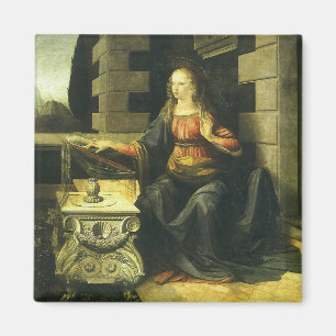 The Annunciation by Leonardo da Vinci Magnet