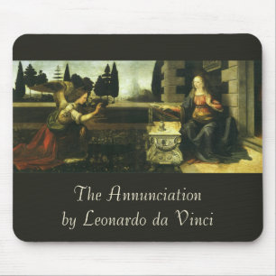 The Annunciation by Leonardo da Vinci Mouse Mat