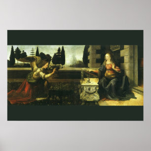 The Annunciation by Leonardo da Vinci Poster