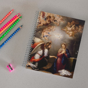 The Annunciation by Murillo (detail) Notebook
