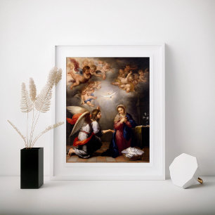  The Annunciation by Murillo (detail) Poster