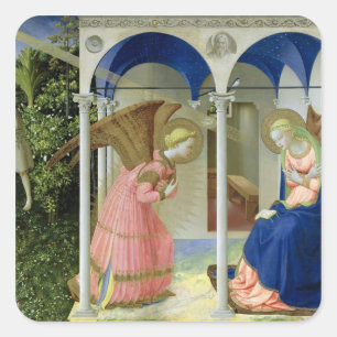 The Annunciation, c.1430-32 Square Sticker