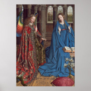 The Annunciation, c. 1434- 36 (oil on canvas) Poster