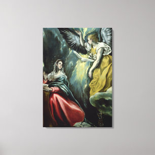 The Annunciation, c.1575 (oil on canvas) Canvas Print