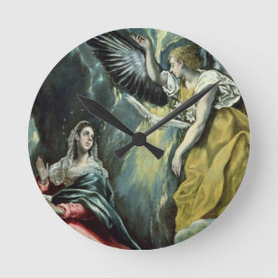 The Annunciation, c.1575 (oil on canvas) Round Clock