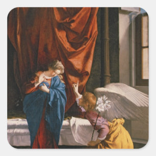 The Annunciation, c.1623 Square Sticker