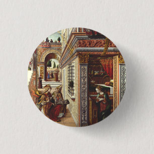 The Annunciation Carlo Crivelli Renaissance Art 3 Cm Round Badge