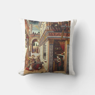 The Annunciation Carlo Crivelli Renaissance Art Cushion