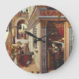 The Annunciation Carlo Crivelli Renaissance Art Large Clock