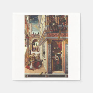 The Annunciation Carlo Crivelli Renaissance Art Napkin