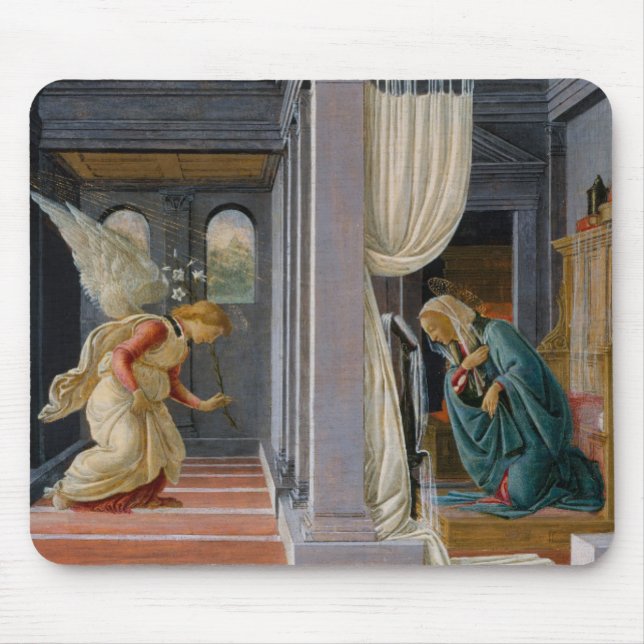 The Annunciation, circa 1485 Mouse Mat (Front)