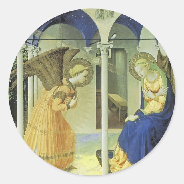 The Annunciation Classic Round Sticker (Front)