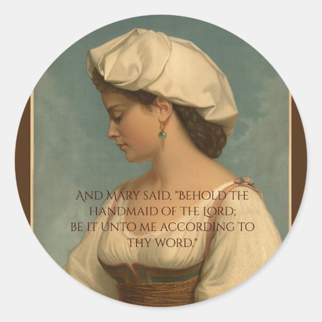 The Annunciation Classic Round Sticker (Front)