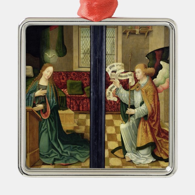 The Annunciation, Cologne School Metal Tree Decoration (Front)