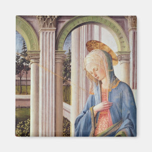 The Annunciation, detail of the Virgin Mary Magnet