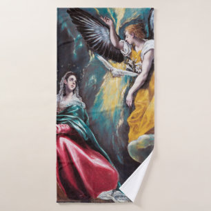 The Annunciation, El Greco Bath Towel