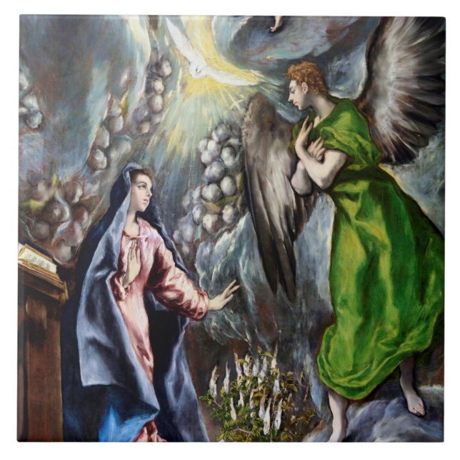 The Annunciation, El Greco Tile (Front)