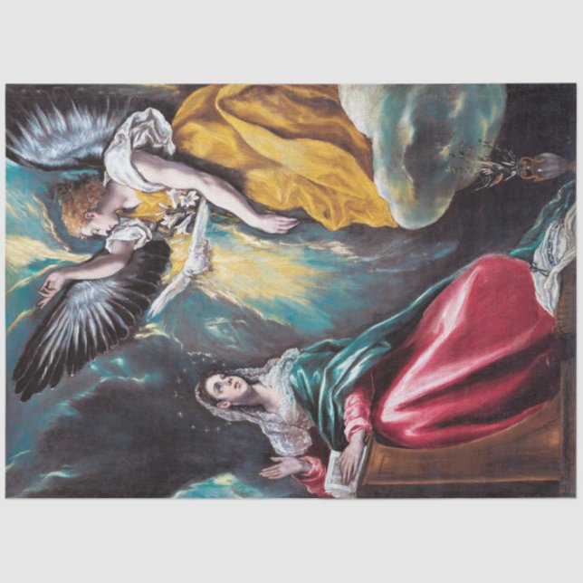 The Annunciation, El Greco Tissue Paper (Front)