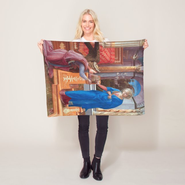 The Annunciation, Filippo Lippi, 1440 Fleece Blanket (In Situ)