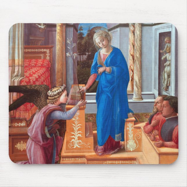 The Annunciation, Filippo Lippi, 1440 Mouse Mat (Front)