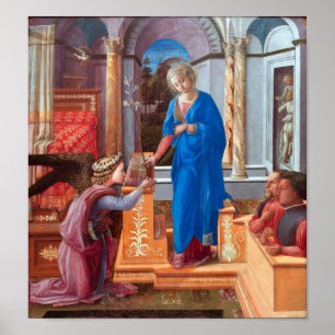 The Annunciation, Filippo Lippi, 1440 Poster