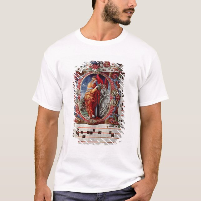 The Annunciation, historiated initial 'O' T-Shirt (Front)