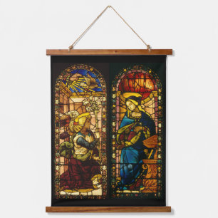 The Annunciation In Multi-Colours Hanging Tapestry