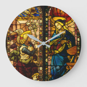 The Annunciation In Multi-Colours Large Clock