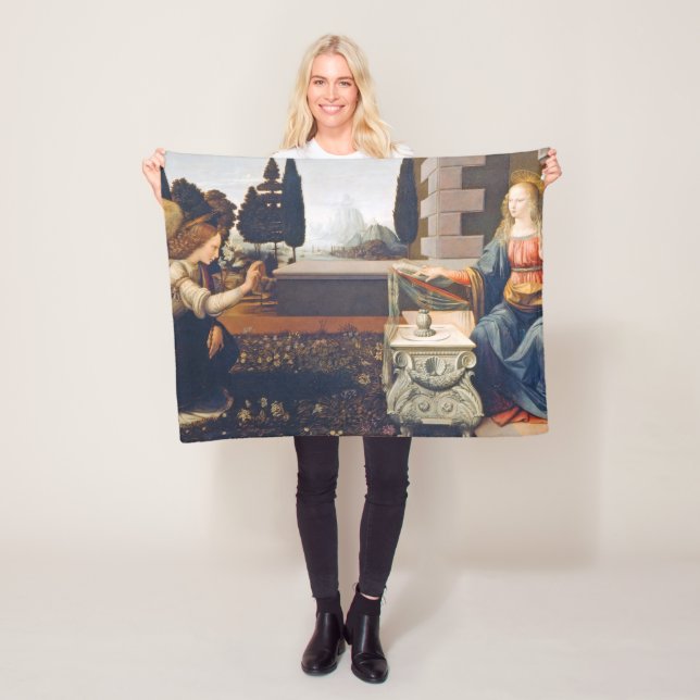 The Annunciation, Leonardo da Vinci, 1472–1473 Fleece Blanket (In Situ)