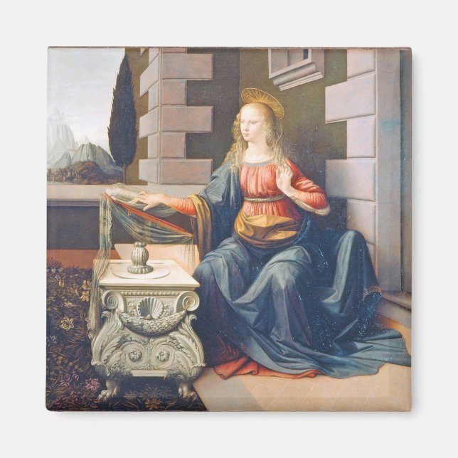 The Annunciation, Leonardo da Vinci, 1472–1473 Magnet (Front)