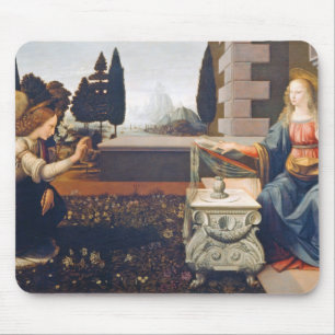 The Annunciation, Leonardo da Vinci, 1472–1473 Mouse Mat