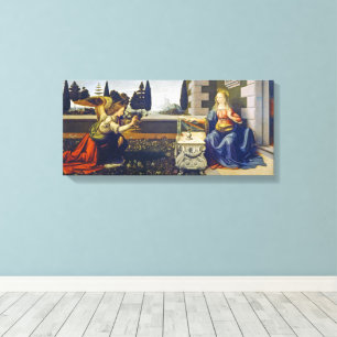 The Annunciation   Leonardo da Vinci   Canvas Print