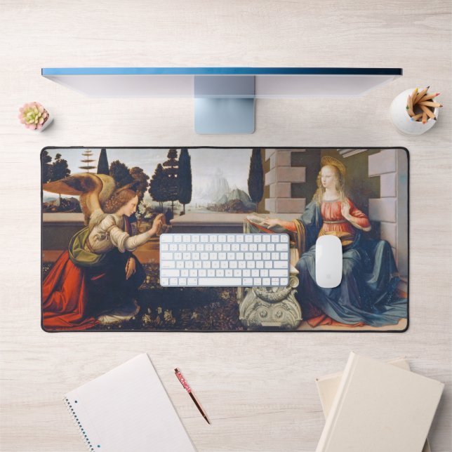 The Annunciation, Leonardo da Vinci Desk Mat (Office 1)