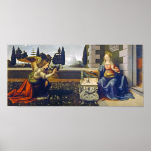 The Annunciation Leonardo da Vinci Poster