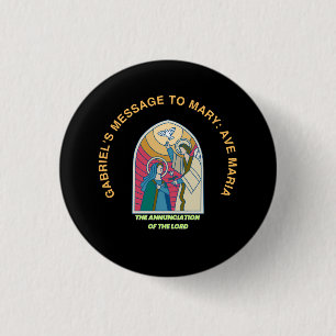 The Annunciation of the Lord 3 Cm Round Badge