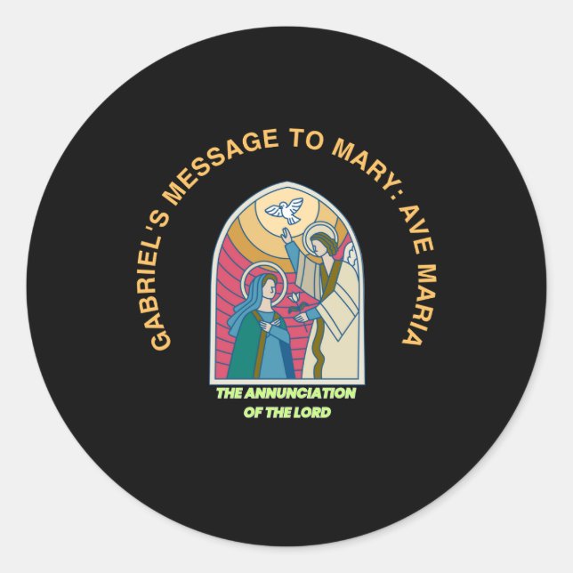 The Annunciation of the Lord Classic Round Sticker (Front)
