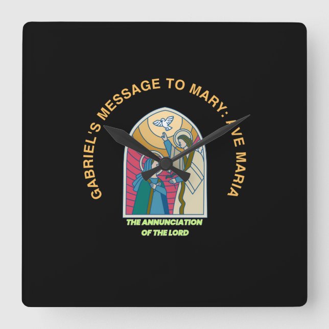 The Annunciation of the Lord Square Wall Clock (Front)