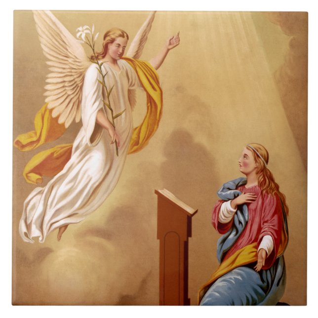 The Annunciation of Virgin Mary Tile (Front)