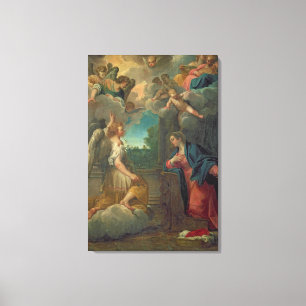 The Annunciation (oil on canvas) 2 Canvas Print