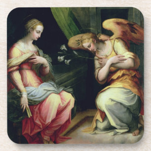 The Annunciation (oil on panel) 3 Coaster