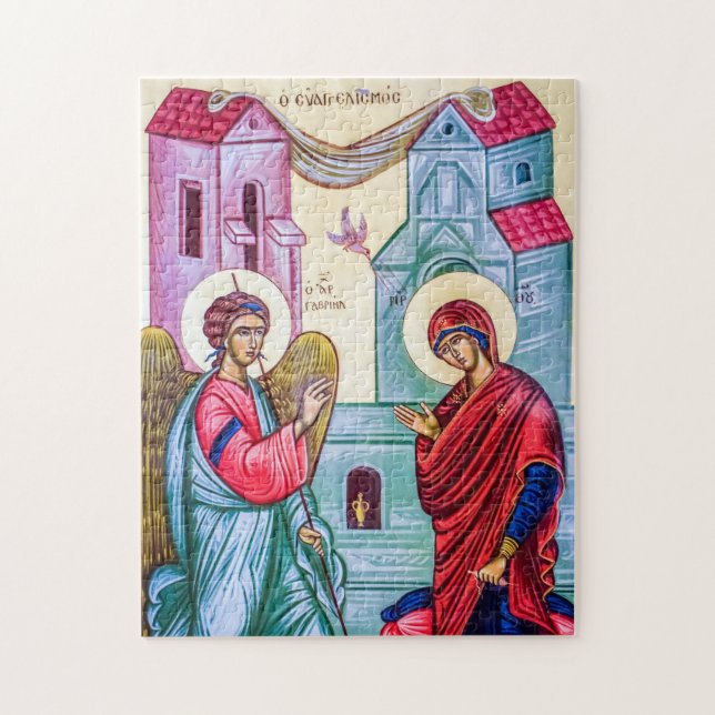 The Annunciation Orthodox Christian Icon Jigsaw Puzzle (Vertical)