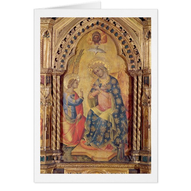 The Annunciation (part of polyptych) (oil on panel (Front)